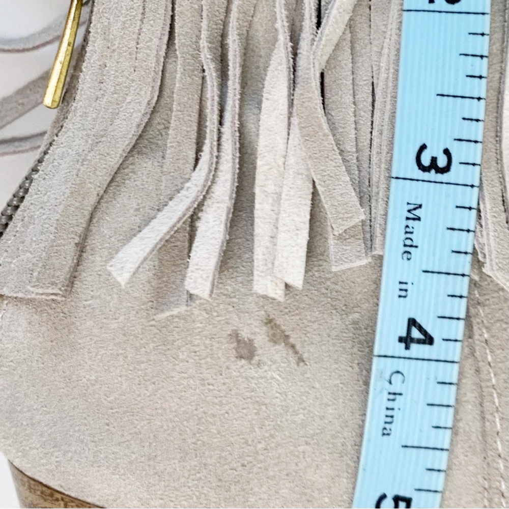 The Fringe Factor Gray Suede Ankle Booties ~ 6 - Picture 11 of 12